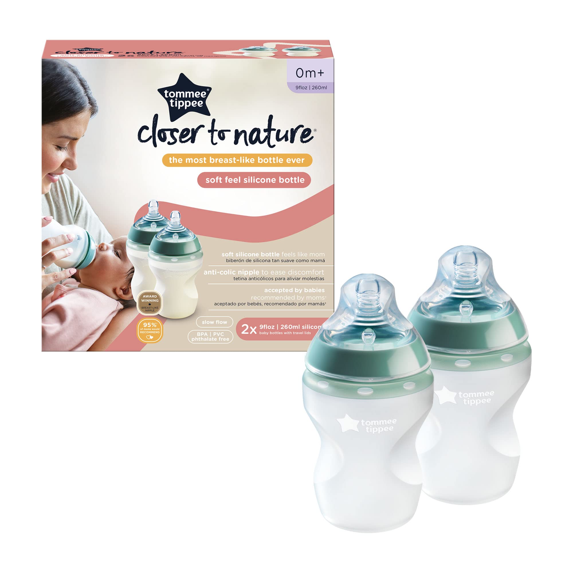 TOMMEE TIPPE THE MOST BREAST-LIKE BOTTLE EVER (SILICONE BOTTLE) 260ML