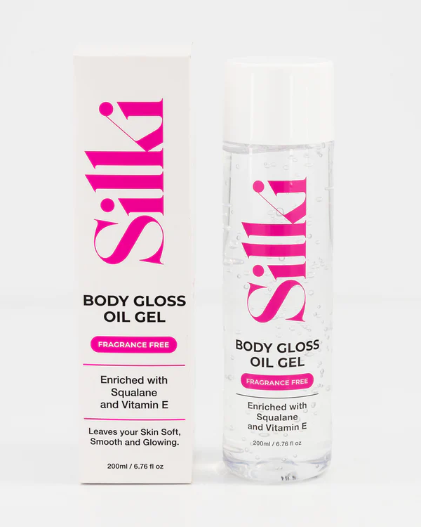 SILKI – BODY GLOSS OIL GEL FRAGRANCES FREE
