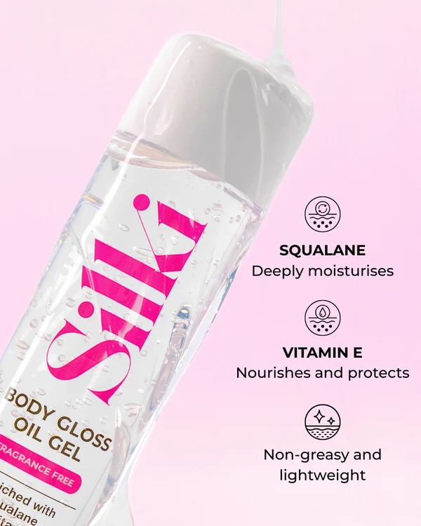 SILKI – BODY GLOSS OIL GEL FRAGRANCES FREE