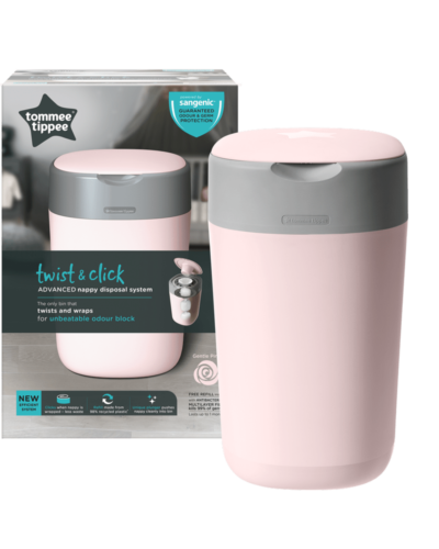 TOMMEE TIPPEE TWIST AND CLICK NAPPY DISPOSAL SYSTEM PINK